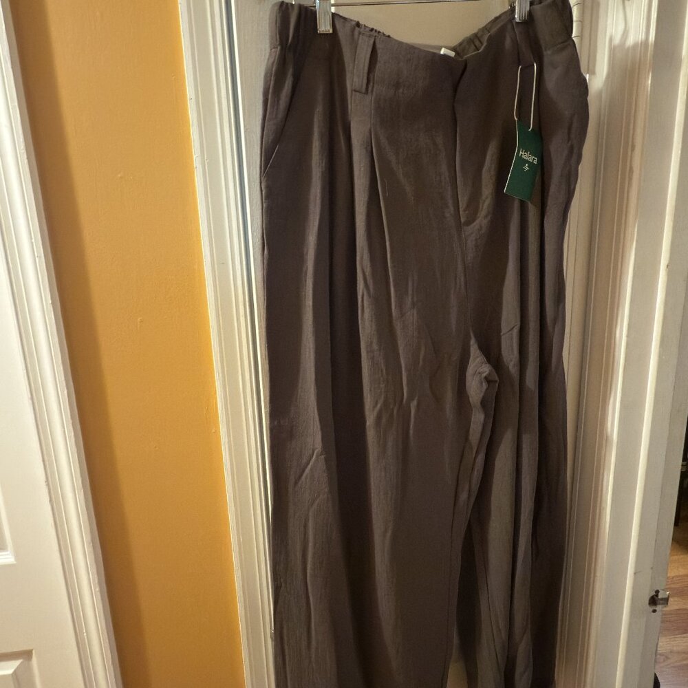 🤎 Halara Wide-Leg Pants – Brown – Size XL NWT 🤎